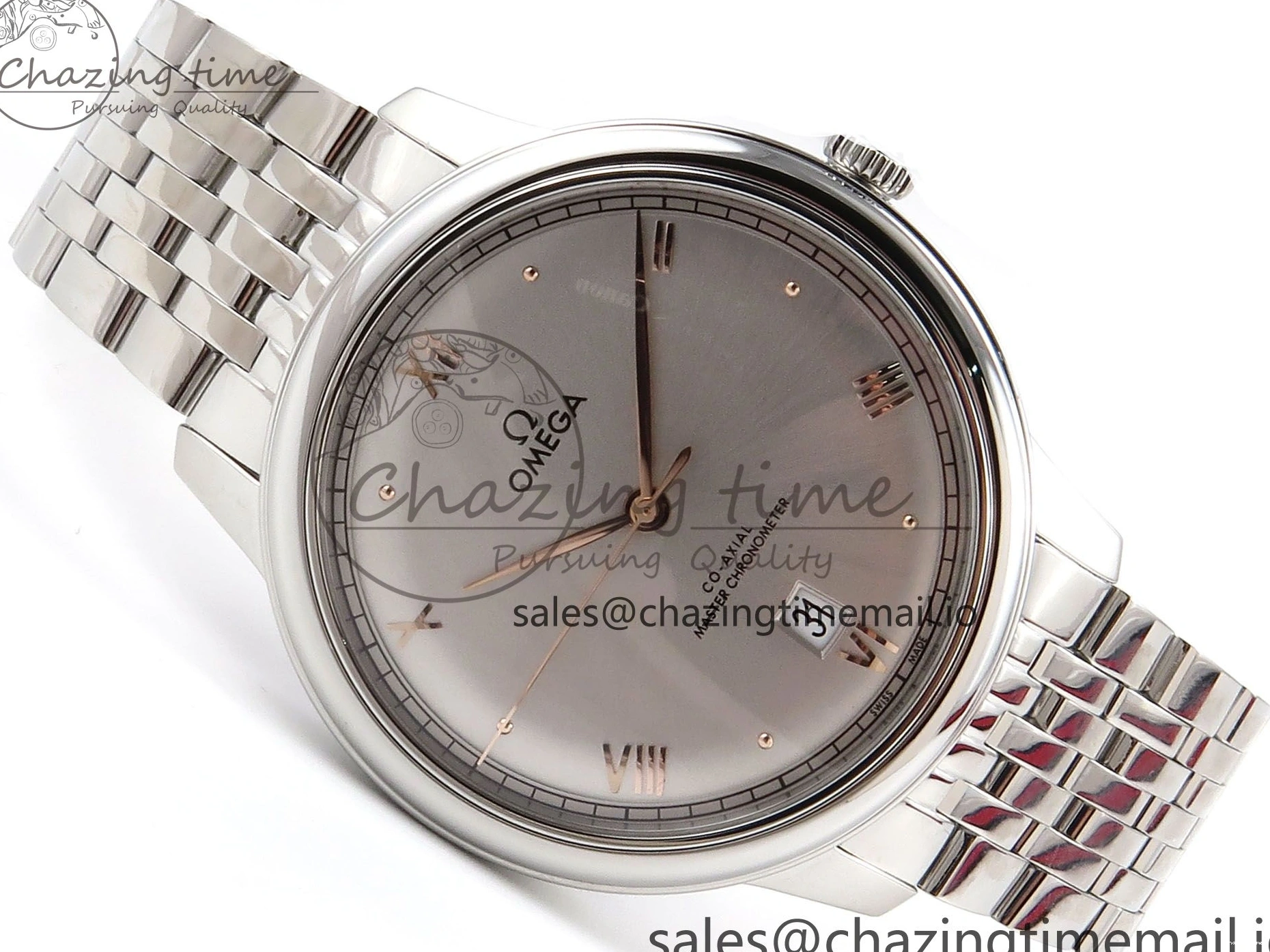 0104 De Ville Prestige SS VSF 1:1 Best Edition Gray Dial on SS Bracelet A OdorResistant 7702